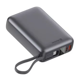 SWISSTEN POWER BANK 20000 mAh 45W S INTEGRIRANIM USB-C KABELOM SPACE SILVER