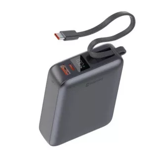 SWISSTEN POWER BANK 20000 mAh 45W S INTEGRIRANIM USB-C KABELOM SPACE SILVER