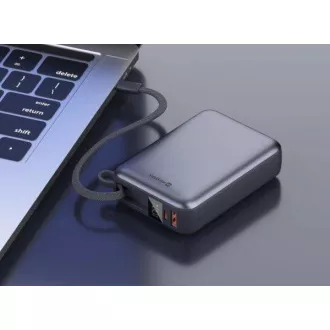 SWISSTEN POWER BANK 20000 mAh 45W S INTEGRIRANIM USB-C KABELOM SPACE SILVER
