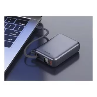 SWISSTEN POWER BANK 20000 mAh 45W S INTEGRIRANIM USB-C KABELOM SPACE SILVER