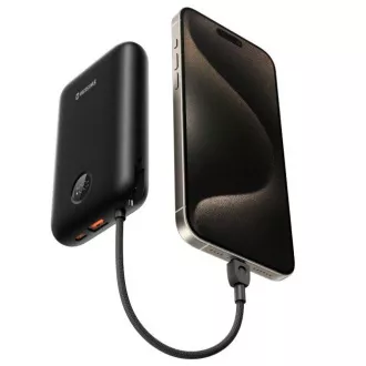 SWISSTEN POWER BANK VOLTBOX 35W 30000 mAh S INTEGRANIRANIM USB-C I LIGHTNING KABLOVIMA CRNA