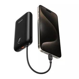 SWISSTEN POWER BANK VOLTBOX 35W 30000 mAh S INTEGRANIRANIM USB-C I LIGHTNING KABLOVIMA CRNA