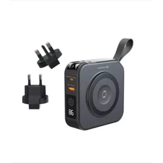 SWISSTEN POWER BANK ALL-IN-ONE PRO S IZMJENJIVIM UTIKAČEM (SAD, EU, UK) 10000 mAh 20W CRNA
