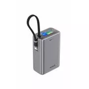 SWISSTEN PUTNA PUNJAČA 25000 mAh (96,25 Wh) 100 W S INTEGRATNIM USB-C KABELOM SIVA