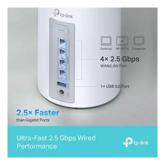 TP-Link Deco BE65(2-pack) BE9300 Tropojasni Mesh WiFi 7 sustav za cijeli dom, 4x 2.5GLAN, USB, 2.4/5/6GHz, HomeShield