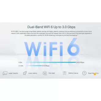 TP-Link EX510 Pro - AX3000 Multi-Gigabit Wi-Fi 6 ruter, 4x GLAN, 1x 2.5GWAN, TR-069, USB 3.0, WPA3, EasyMesh