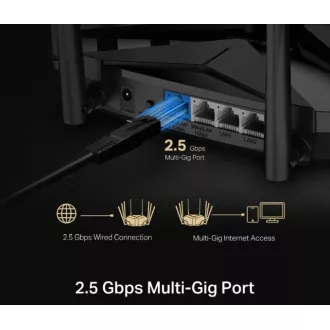 MERCUSYS MR90X - AX6000 WiFi 6 ruter dual AP/WiFi ruter, 3x GLAN, 1x GWAN/ 574Mbps 2.4/ 2402Mbps 5GHz