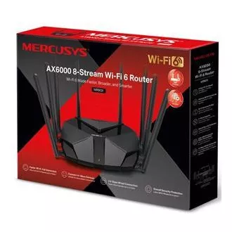 MERCUSYS MR90X - AX6000 WiFi 6 ruter dual AP/WiFi ruter, 3x GLAN, 1x GWAN/ 574Mbps 2.4/ 2402Mbps 5GHz
