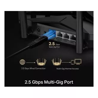 MERCUSYS MR90X - AX6000 WiFi 6 ruter dual AP/WiFi ruter, 3x GLAN, 1x GWAN/ 574Mbps 2.4/ 2402Mbps 5GHz