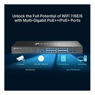 TP-Link SG3218XP-M2 prekidač 8x 2.5GLan/PoE, 8x 2.5GLan, 2x 10GSFP+, 240W, Omada SDN