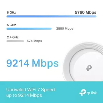 TP-Link Deco BE65(1-pack) BE9300 Tropojasni Mesh WiFi 7 sustav za cijeli dom, 4x 2.5GLAN, USB, 2.4/5/6GHz, HomeShi