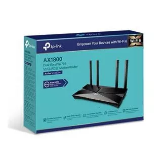 TP-Link Archer VX1800V - AX1800 Wi-Fi 6 VDSL/ADSL modem i usmjerivač, USB 2.0 za 3G/4G i medije, RJ-11 za VoIP telefon, Eas