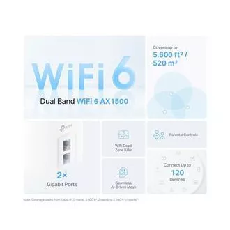 TP-Link Deco X10 (1-komplet) - AX1500 Mesh Wi-Fi 6 Smart Home System - Roditeljska kontrola - (1-komplet) TP-Link Deco X10 (1-komplet) - AX1500 Mesh Wi-Fi 6 Smart Home System - Roditeljska kontrola - (1-komplet)