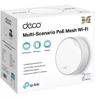 TP-Link Deco X50-PoE (2 komada) - AX3000 Multi-Gig 2,5 Gbps Mesh Wi-Fi 6 sustav s PoE - HomeShield (2 komada)
