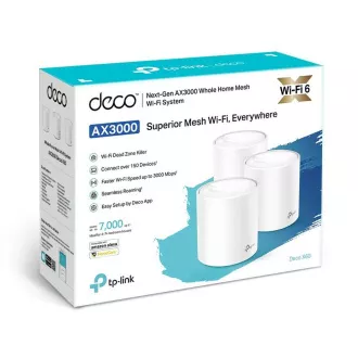 TP-Link Deco X60 (3 komada) - AX5400 Mesh Wi-Fi 6 sustav za pametne domove - HomeCare - (3 komada)