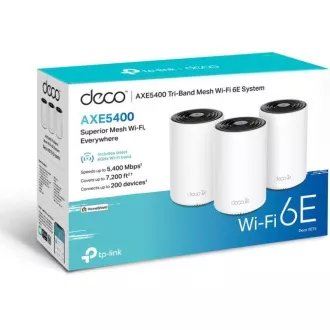 TP-Link Deco XE75 (3 komada) - AXE5400 tropojasni Mesh Wi-Fi 6E sustav za pametne domove, HomeShield (3 komada)