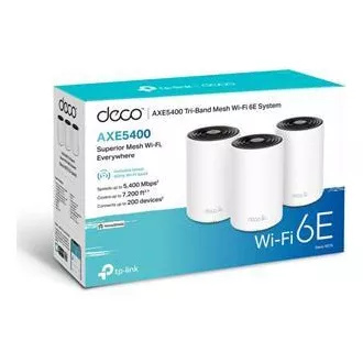 TP-Link Deco XE75 (3 komada) - AXE5400 tropojasni Mesh Wi-Fi 6E sustav za pametne domove, HomeShield (3 komada)