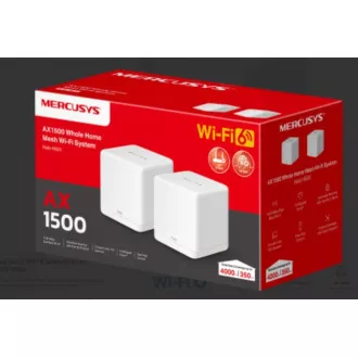 TP-Link WiFi usmjerivač Mercusys Halo H60X (2 paketa) WiFi 6, AX1500, 3x GLAN2.4/5 GHz