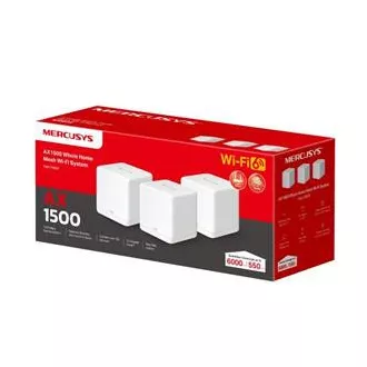 TP-Link WiFi usmjerivač Mercusys Halo H60X (3 paketa) WiFi 6, AX1500, 3x GLAN2.4/5 GHz