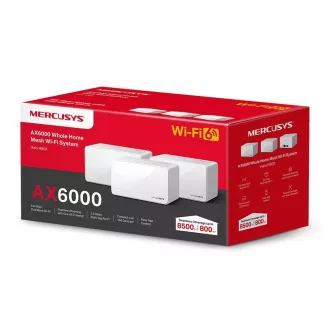 TP-Link WiFi usmjerivač Mercusys Halo H90X (2 komada) WiFi 6, AX6000, 1x 2.5GLAN, 2x GLAN TP-Link WiFi usmjerivač Mercusys Halo H90X (2 komada) WiFi 6, AX6000, 1x 2.5GLAN, 2x GLAN