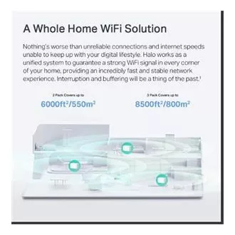 TP-Link WiFi usmjerivač Mercusys Halo H90X (3 komada) WiFi 6, AX6000, 1x 2.5GLAN, 2x GLAN