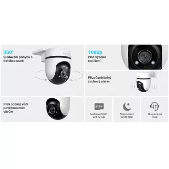 TP-Link Tapo C500 - Vanjska WiFi kamera PTZ dome, 2MP (1920x1080), ONVIF