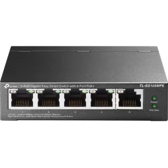 TP-Link prekidač TL-SG105MPE Easy Smart, 5x GLAN, 4x PoE+, 120W
