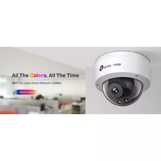 TP-Link VIGI C240 (2,8 mm) - kupolasta kamera, 4 MP, 2,8 mm, puna boja