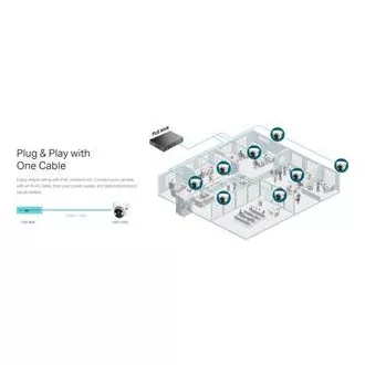 TP-Link VIGI C450 (4 mm) turret kamera, 5 MP, 4 mm, puna boja