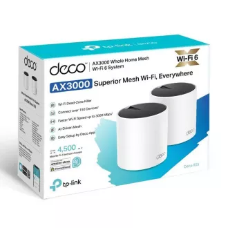 TP-Link Deco X55 (2 komada) - AX3000 Wi-Fi 6 Mesh sustav za pokrivanje cijelog doma - HomeShield - (2 komada)