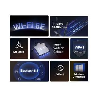 MERCUSYS MA86XE - PCI Express adapter AXE5400, bežični WiFi 6E