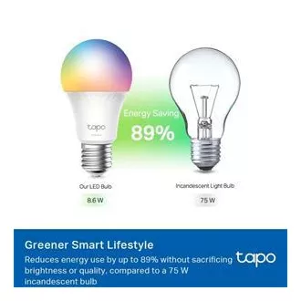 TP-Link Tapo L535E, Smart Wi-Fi LED žarulja u boji, 2500-6500K, E27 TP-Link Tapo L535E, Smart Wi-Fi LED žarulja u boji, 2500-6500K, E27