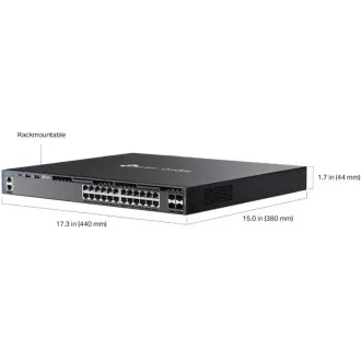 TP-Link SG6428X Omada 24-portni gigabitni RJ45 sklopivi L3 preklopnik, 4x10 Gbps SFP+ utora