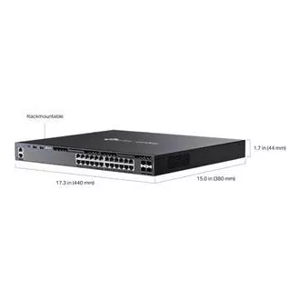TP-Link SG6428X Omada 24-portni gigabitni RJ45 sklopivi L3 preklopnik, 4x10 Gbps SFP+ utora