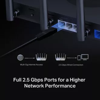 MERCUSYS MR47BE - BE9300 tropojasni Wi-Fi 7 usmjerivač, 2,5G WAN, 3x 2,5G LAN, EasyMesh
