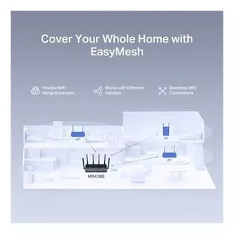 MERCUSYS MR47BE - BE9300 tropojasni Wi-Fi 7 usmjerivač, 2,5G WAN, 3x 2,5G LAN, EasyMesh