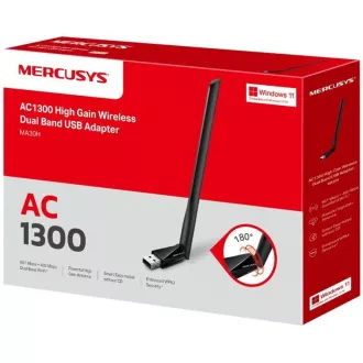 MERCUSYS MA30H - AC1300 bežični dvopojasni USB adapter - antena, visoki dobitak
