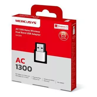 MERCUSYS MA30N - AC1300 Bežični dual-band USB nano adapter