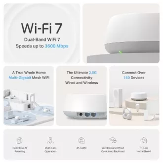 TP-Link Deco BE25 (1-paket) - BE3600 mrežasti WiFi 7 sustav za cijeli dom
