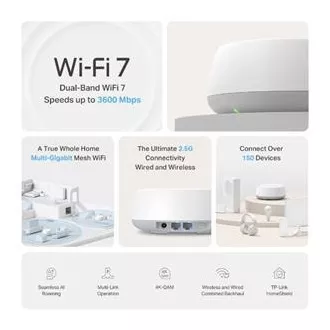 TP-Link Deco BE25 (1-paket) - BE3600 mrežasti WiFi 7 sustav za cijeli dom