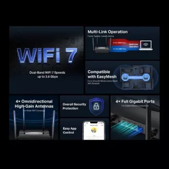 Mercusys MR25BE Dvopojasni Wi-Fi 7 ruter BE3600