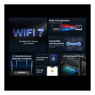 Mercusys MR25BE Dvopojasni Wi-Fi 7 ruter BE3600