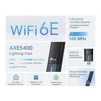 TP-Link Archer TBE400U Plus - Bežični USB Wi-Fi 7 adapter s antenom visokog pojačanja