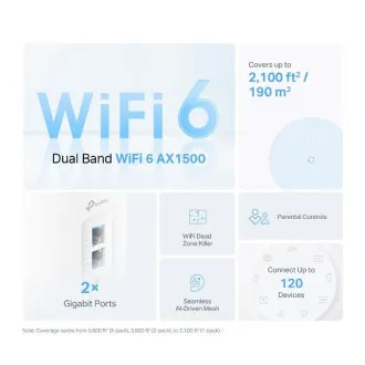 TP-Link Deco PX10 (pakiranje od 2 uređaja) - AX1500+AV1000 Mesh Wi-Fi 6 pametni kućni sustav (pakiranje od 2 uređaja)