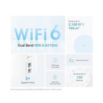 TP-Link Deco PX10 (pakiranje od 2 uređaja) - AX1500+AV1000 Mesh Wi-Fi 6 pametni kućni sustav (pakiranje od 2 uređaja)