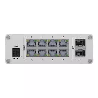 Teltonika PoE+ Unmanaged Switch 8, 10/100/1000, 2x SFP porta - TSW200