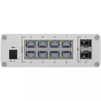 Teltonika PoE+ Unmanaged Switch 8, 10/100/1000, 2x SFP porta - TSW200