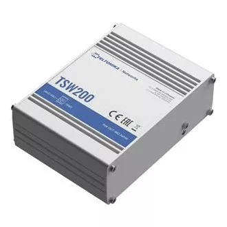 Teltonika PoE+ Unmanaged Switch 8, 10/100/1000, 2x SFP porta - TSW200