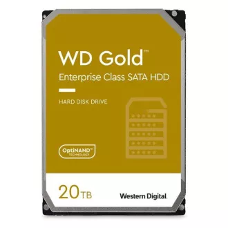 WD Gold Enterprise WD202KRYZ/20TB/3.5”/512MB cache/7200 RPM/SATAIII/600/269 MB/s/CMR