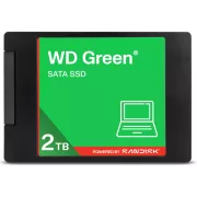 WD GREEN SSD 3D NAND WDS200T5G0A 2TB, SATA III 6 Gb/s, 545MB/s, 2.5"